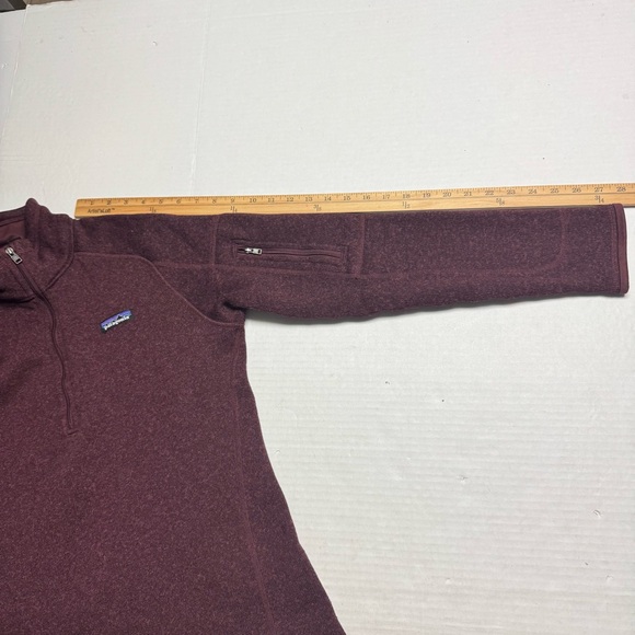Patagonia Women's 1/4 Zip Better Sweater In Dark Currant. Size: Large - Picture 9 of 12